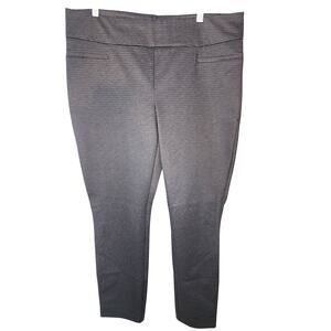 Dalia Houndstooth High Rise Pull Stretch On Ankle Tapered Leg Pants Size XL